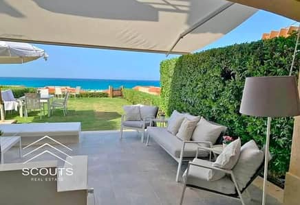 شاليه ارضى بحديقه خاصه صف اول بحر استلام فورى Fully Finished للبيع فى لافيستا باي ايست Lavista bay East بجوار سيدي عبدالرحمن وهيسندا وماونتن فيو