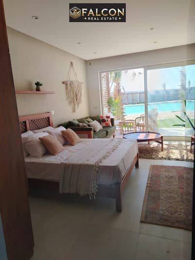 Finished 1-bedroom chalet with a garden, ready to move,at Gaia Village, installment over 6 years.