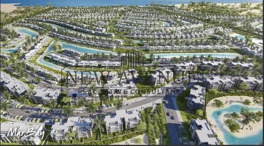 شالية ارضي بحديقة متشطب بالكامل استلام الصيف المقبل علي اللاجون بسعر مميز جدا في مارباي Mar Bay الساحل الشمالي