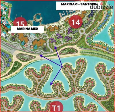Twin house for sale in South Med, installment with view marina