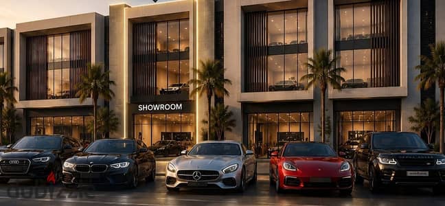 معرض سيارات  للبيع لوكيشين مميز جدا دايريكت  أمام مرسيدس بنز وبوابة 1 نادي الصيد