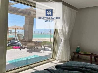 VIP chalet for sale in the most luxurious compound on the North Coast, Ras El Hikma (Seashore), fully finished in ultra super luxury with kitchen and