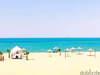 شاليه ارضي بحديقه خاصه عالبحر مباشره