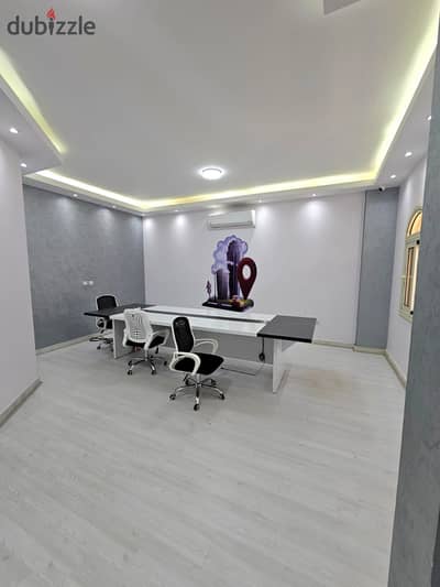 Unique administrative headquarters 200m furnished for rent in the strongest location on Al-Teseen Street, Fifth Settlement