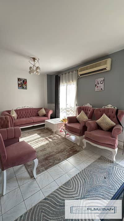 A distinctive furnished apartment for rent in Al Rehab City, New Cairo.