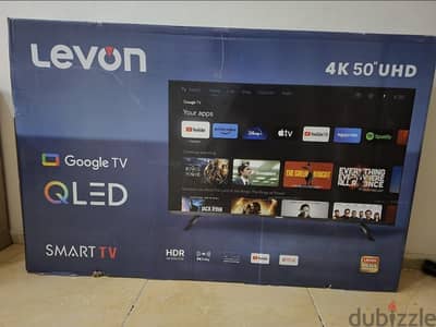 شاشة Levon QLED 50 بوصة 4K جديدة لم تُستخدم
