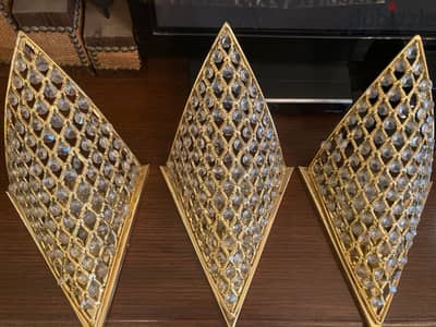 3 أبليك قنديل – مطلي دهب شكل غير متكرر ستراس مستورد - نمساوي 3 أبليك قنديل – مطلي دهب شكل غير متكرر ستراس مستورد - نمساوي