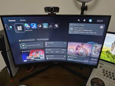 شاشة سامسونج odyssey G5 27 بوصة استعمال شهرين