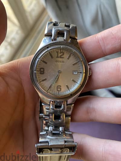 Original GUESS WaterPro Stainless Steel Quartz Watch – Date Display