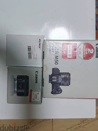  Canon M50 Mark II — جديدة لم تستخدم مع كامل الملحقات