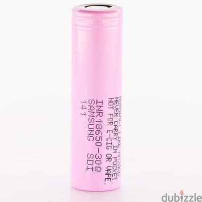 ٣ بطاريات ليثيوم   SAMSUNG INR18650-30Q 3000mAh - جديد - السعر ٤٠٠
