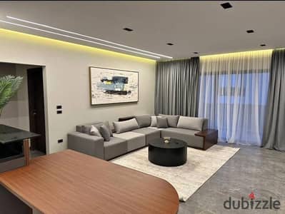 Fully finished apartment with ACs for sale in front of Al Rehab Gate with a sea view (Bahary/North-facing) in