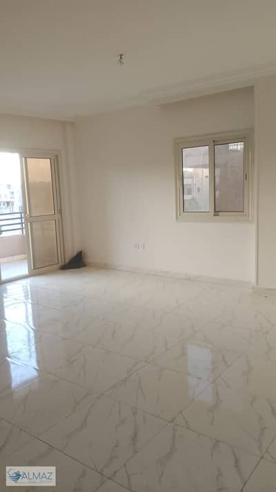 An unfurnished apartment with ultra-super-lux finishes is available for rent in the Al-Qoronfol Villas area of ​​the First Settlement. It is situated