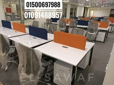 خلية عمل- ورك ستيشن خشب mdfاسباني-اثاث مكتبي work station- partiton