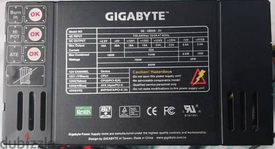 باور سبلاىمن جيجابايت 800w، موديل GE-S800A