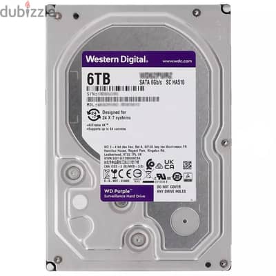 هارد ديسك ويسترن ديجتال 6 تيرا بايت بنفسجي / Western Digital 6TB