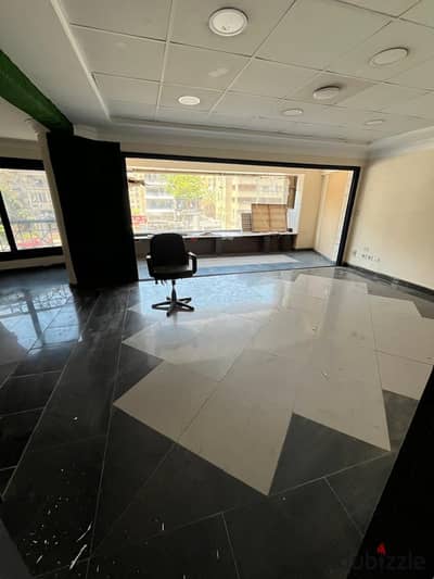 Furnished office for rent on Mostafa El-Nahas Street in a new tower, first use, first floor, 300 sqm