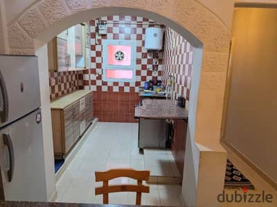 Furnished apartment, air-conditioned, ground floor with a private garden in Roda Zayed Compound