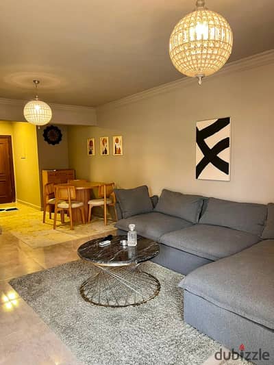 For rent, furnished apartment in Jannah Compound 2, Sheikh Zayed
