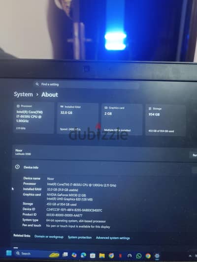 لابتوب dell latitude 5590 core i7 gen8