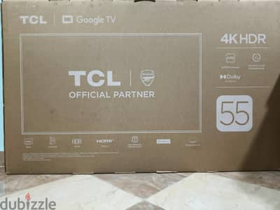 شاشه 55 بوصه TCL موديل  p6k   4k  جديده متبرشمه