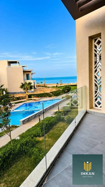 للاستلام فوري في العين السخنه شاليه للبيع علي البحر مباشرة في قرية بوهو بتشطيب كامل و نظام تقسيط مميز