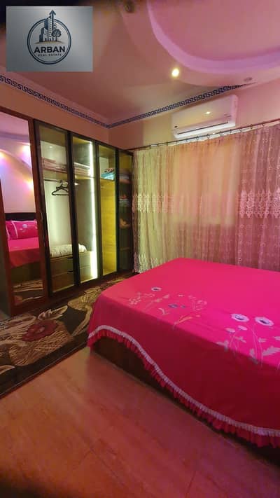 For rent, a furnished hotel apartment in Zahraa El Maadi, district eight, next to the Fifty Street, restaurants, global brands, and main roads.