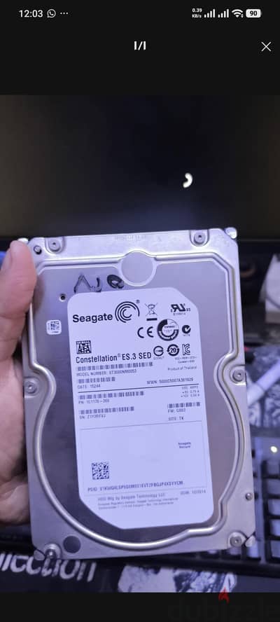 هارد ديسك سيجيت كونستليشن 7200 rpm سرعه 190 ميجا في الثانيه