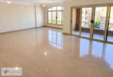 Unfurnished 220 sq m apartment for rent in Acacia Compound, First Settlement, directly opposite Gate 6 of Rehab City.
