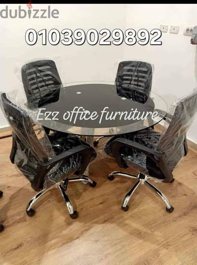 ترابيزه اجتماعات دائريه زجاج سيكوريت ضد الكسر  السعر 4950