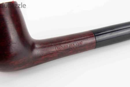 بايب من خشب العليق الأحمر-Golden Leaf 1207 briar red wood pipe
