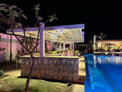 شالية متشطب دايركت لاجون بمقدم 5% واقساط علي 8 سنوات في هايد بارك الساحل الشمالي