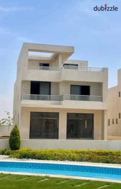 Stand alone villa for sale in Lake West Compound, Sheikh Zayed, in front of Beverly Hills