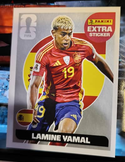 lamine yamal extra sticker silver