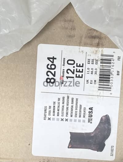 سيفتي شوز ريدوينج أمريكي أصلي مقاس ٤٦ Redwing Safety Shoes