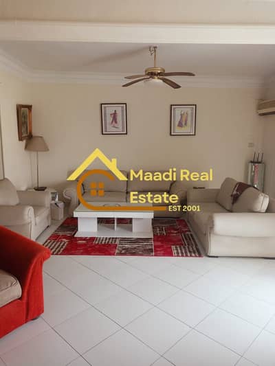 Furnished apartment for rent in New Maadi at a very bargain price. 3 rooms - 2 bathrooms, ready to move in.