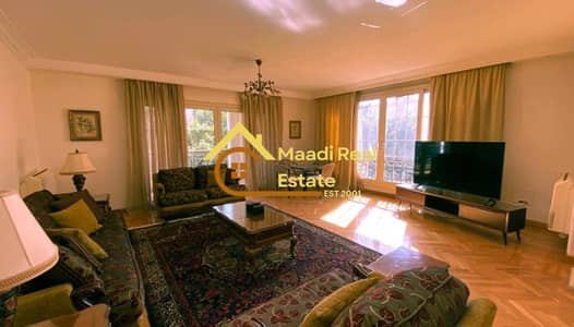 Apartment for rent in the most prestigious area of ​​Sarayat Al Maadi, furnished with modern and high-end finishing, fully sunny.