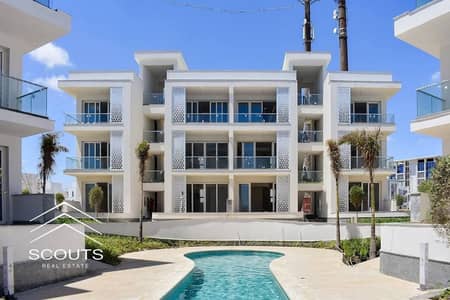 Sea side apartment for sale ready for immediate handover and fully finished views of lagoons and green spaces at Mazarin New Alamein North Coast