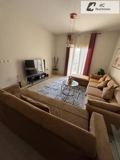 For rent apartment 140m ready to move hotel furnished open view in mivida boulevard new cairo fifth settlement
