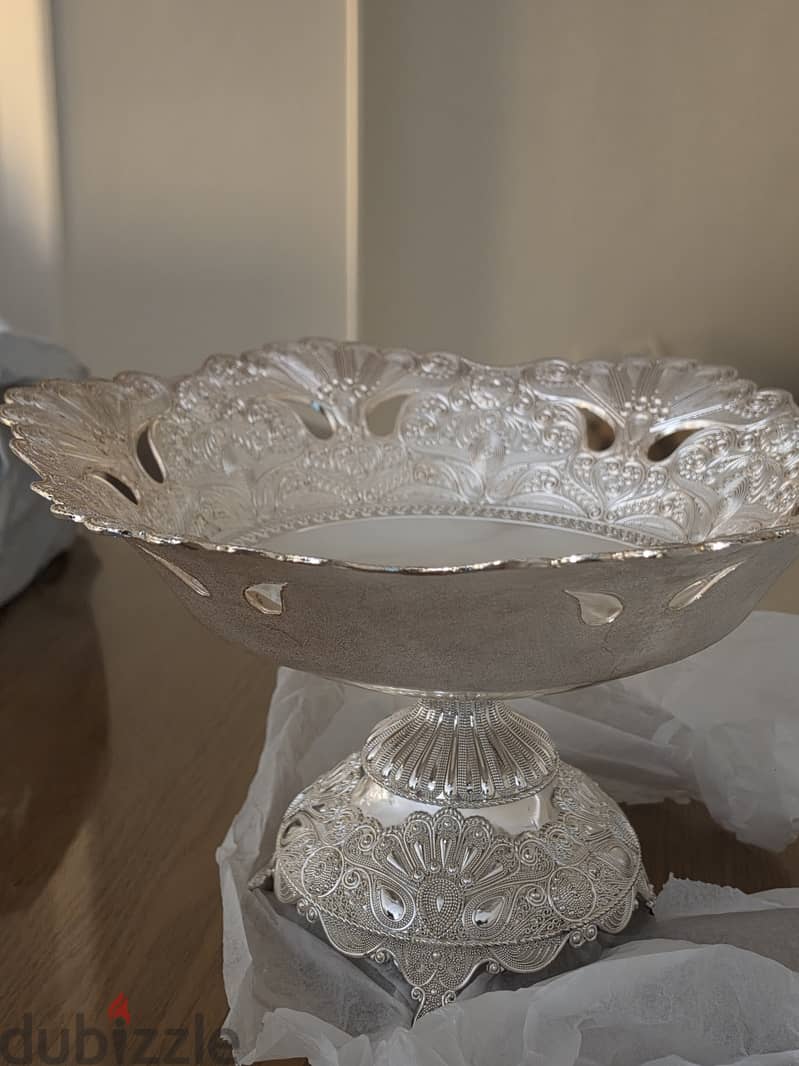 Antique Silver Plated Fruit Bowl 3