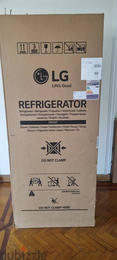 LG Refrigerator, 401 Liters, Top Freezer, Inverter, Black - GTF402SBAN