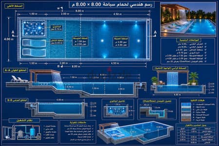 حمام سباحه فايبر جلاس
