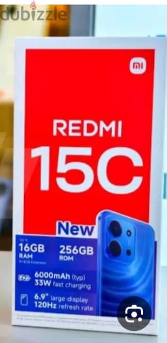 موبيل ريدمي 15c 256 جيجا رامات 8 لون اسود جديد كرتونه مقفوله
