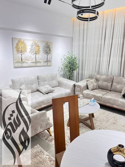 100 SQM apartment for rent in Privado, 2 bedrooms, 2 bathrooms, reception, kitchen, one-year lease, rent EGP 40,000.