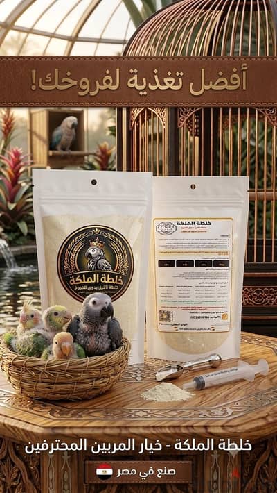 خلطة تأكيل يدوى للعصافير