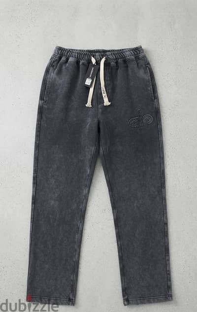 بنطلون Sweatpants Washed XL جديد بالتيكت – خامة بريميوم