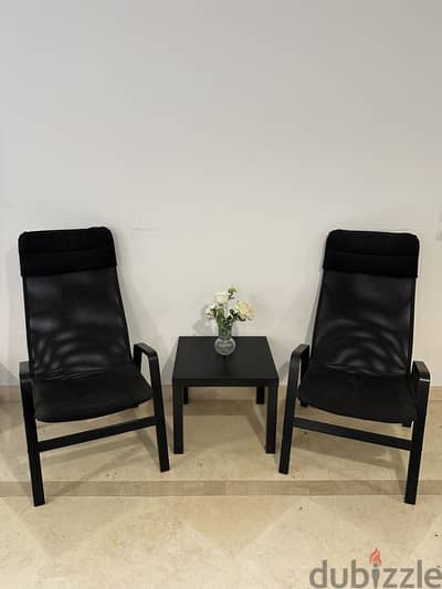 Set of 2 IKEA chairs with Table