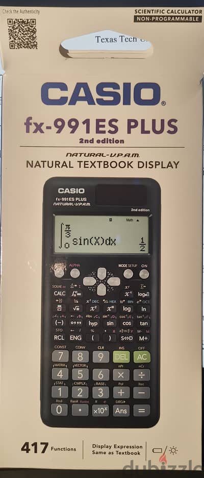 New original Casio calculator fx 991 ES PLUS 2nd edition اله حاسبه