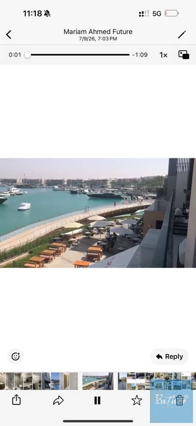 شاليه للبيع مراسي مارينا اول صف مارينا يري البحر ٢ غرفه نوم ٢ حمام 136متر- marassi northcoast