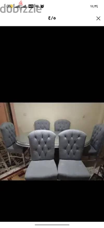تربيزة سفرة ٦ كراسى و تربيزة للبيع